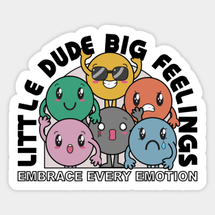 Little dude big feelings -kawaii emojis Sticker